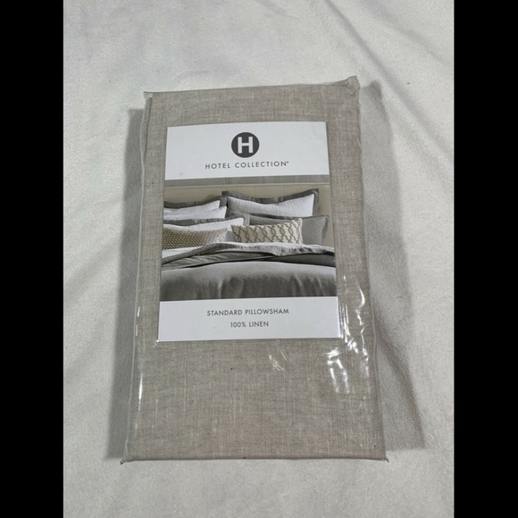 NIB Hotel Collection Natural Linen (1) Standard Sham Pillow Case‎ - Picture 1 of 12